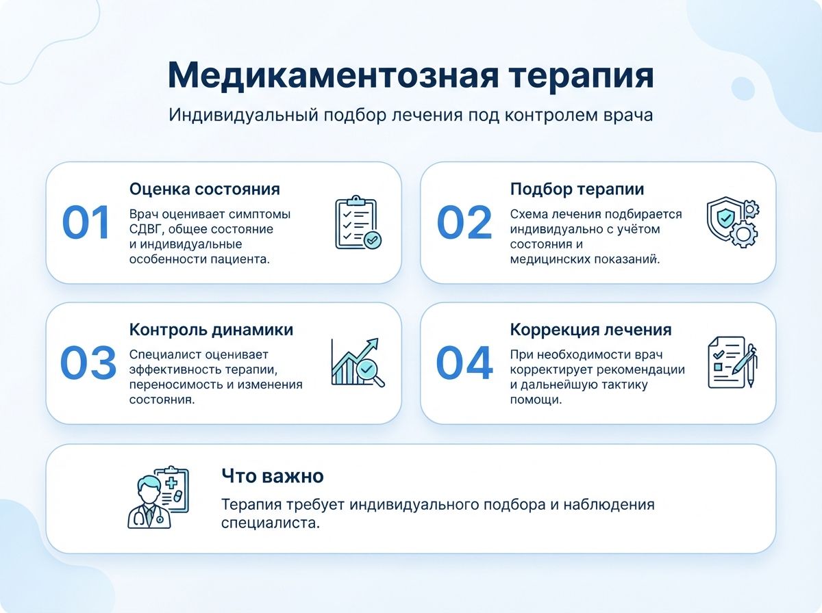 Лечение СДВГ в Катав-Ивановске у детей и взрослыхинфографика